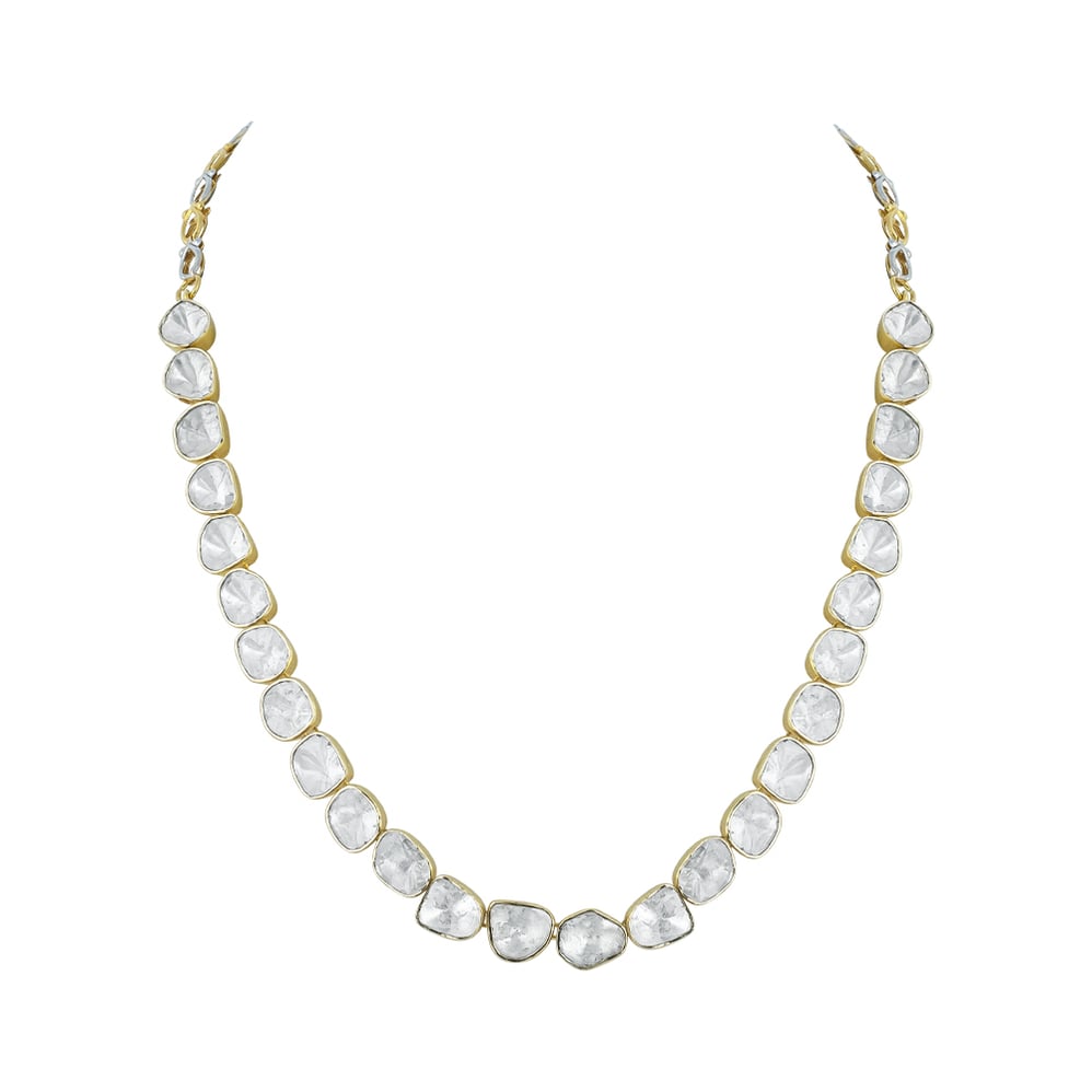 Polki Necklace Line in Open Setting